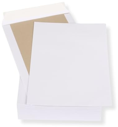 50 St. B4 Papprückwand Versandtaschen weiß 120 gr. Kuvert Haftklebend Briefumschläge HK Briefhüllen