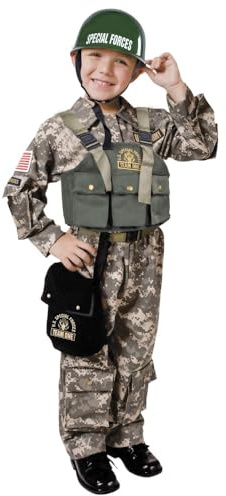 Dress Up America Ensemble De Costumes Des Forces Spéciales De L'armée Avec Casque Navy Seal - Jeu De Rôle Costume De L'armée Pour Enfants - Déguisement Militaire