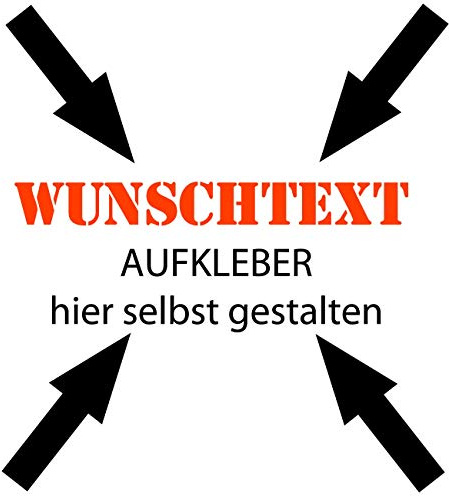 80cm Beschriftung Wunschtext Aufkleber Sticker Text individuell selbst gestalten