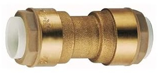 Raccord cuivre à clipser, manchon égal 14 mm, PUSH IT sans soudure
