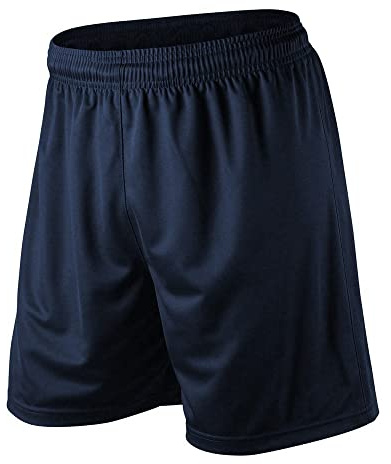 Athletic Sportswear Kids Football Shorts Junior Boys Girls Premium PE Running Gym Sports Fitness Shorts (Navy, 9-10 Years)