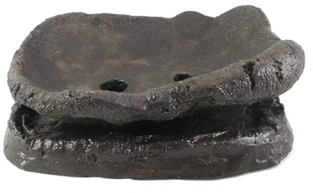 Bonsaischale + Untersetzer Bogenschale Pflanzschale Waldschale Landschaftsschale anthrazit 23x18x6cm (20825)