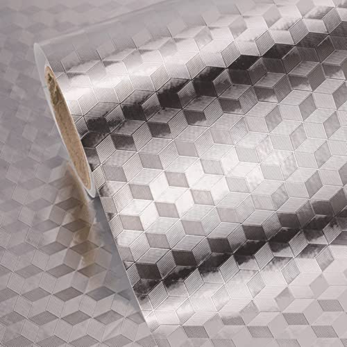 ZOYIEP Aufkleber Küchen Aluminium Selbstklebende Folie Klebefolie Küchenfolie Öl-Resistent Hitzebeständig Wasserdicht Anti-Schimmel DIY MöbelFoil Tapete (Stil 3,40x500cm)