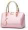NICOLE & DORIS Mode Handtaschen Damen Lackleder Handtasche Elegant Schultertasche Frauen Umhängetasche wasserdichte Damentasche Hochzeits-Clutch Brieftasche Einkaufen Party Rosa