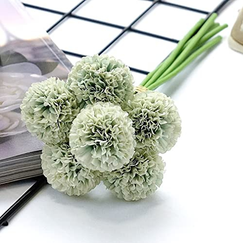 Equirider 6 Stück/Bündel Mini-Chrysantheme-Blumenkugel aus Seide, künstliche Blumen für Hochzeitsdekoration, Brautflores