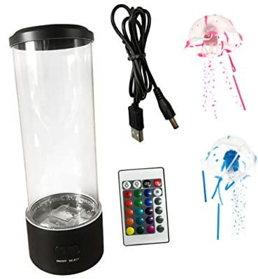DOITOOL 1satz Quallenlampe Mit Fernbedienung Realistische Atmosphäre Nachtlampe Für Schlafzimmer Und Wohnzimmer Farbwechselnde Dekorationslampe Für Aquarien Und Entspannende