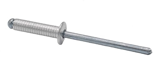 Offene Blindniete mit Sollbruchdorn Flachrundkopf gerillt Alu/Stahl 3,2 x 10-500 Stück