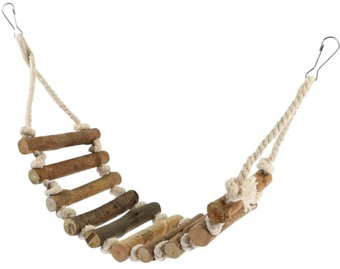 BESPORTBLE Parrot Bridge Toy Interaktives Vogelspielzeug Aus Natürlichem Holz Für Vogelkäfige Kletterleiter Für Papageien Sittiche Und Kleine Vögel Fördert Gesundheit Und Spielverhalten
