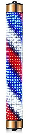 Luz De Poste De Barberos Led Al Aire Libre Poste De Peluquería Al Aire Libre Luz Giratoria Peluquería Peluquería Letrero De Peluquería Montaje En Pared Rayas Iluminadas Giratorio Iluminador Salón Ti