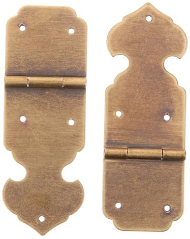 SEWOART 2 Stücke Vintage Bronze-türscharniere Für Schranktüren Kastenscharniere Möbelbeschläge Antike Scharniere Aus Messing Für Truhen Und Schubladen
