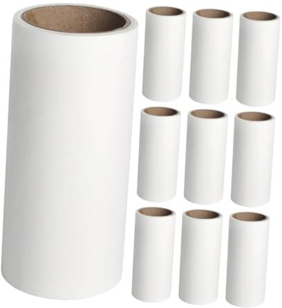 Ciieeo 10pcs Pet Hair Remover Roller Refills Sticky Roller Refill for Lint Car Couch Bedding High Efficiency Adhesive Fabric Friendly
