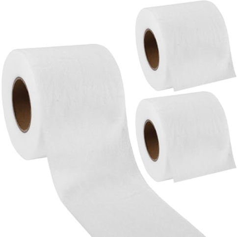 Gosknor 3 Rolls Scrap Tape, White scrap booking tape Water Soluble Diagonal Seam Tape for Sewing Quilting Hemming Accessories