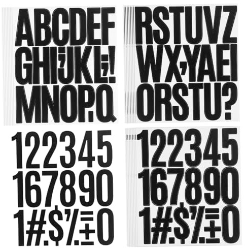 Cabilock 24 Blätter Zahlen Aufkleber Buchstaben Und Zahlen Vinyl Aufkleber Alphabetaufkleber Für Wasserflaschen Scrapbook Und Pinnwand