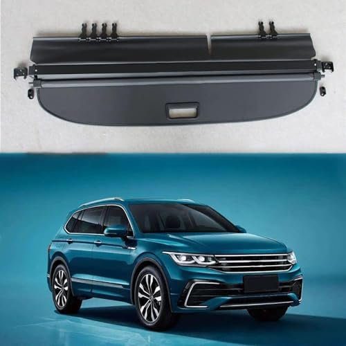 WBWBB Auto Ausziehbar Kofferraum Rollo für VW Tiguan 2017-2022, Vorhang Hinterer Paketablage Sonnenschutz Abdeckung Kofferablage Hutablage