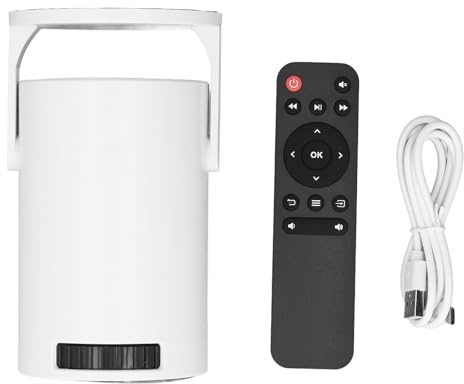 Projecteur Portable, Petit Projecteur Intelligent 1080P, 2,4 G sans Fil, Télécommande Rotative à 180 °, Projecteur de Cinéma Maison pour Le Divertissement
