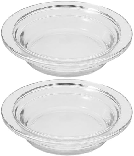TOPPERFUN Calentador de cera de cristal para aromaterapia, 2 unidades, calentador de aceite, calentador de cera para platos, vela