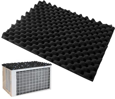 Housse de pluie pour climatiseur | Coussin supérieur amovible anti-bruit de chute pour climatiseur, protection de l'unité extérieure découpable, tapis de climatisation réduit le bruit pour les