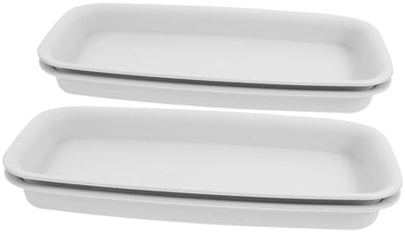 Milisten 4pièces Lot de Plateaux à Plantes pour Pots Et Bac Égouttage avec Plateau Rectangulaire pour Plantes pour Jardinières Intérieures Et Soucoupes Évacuation Eau