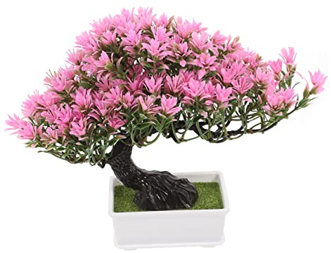GLEAVI Künstliche Kiefer als Bonsai im Topf und Pflegeleicht Dekoration für Wohnzimmer und Schlafzimmer Naturgetreues Aussehen