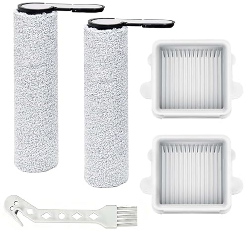 cddcwz Bürstenrolle Filter Ersatzteile Kompatibel mit Roborock F25 ACE | F25 RT, F25 LT, F25 ALT,F25 GT, F25 XT, F25 ACE Combo, F25 Combo，Nass Trocken Staubsauger,2 Bürstenrolle+2 Filter+1Bürste