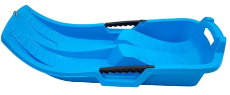 KHW Kinderbob Schlitten 79 cm Iceblue | robuster Kunststoffrodel mit Brems- & Lenkfunktion | leicht & wendig | frostbeständig | inkl. Zugseil | Made in Germany | TÜV-geprüft