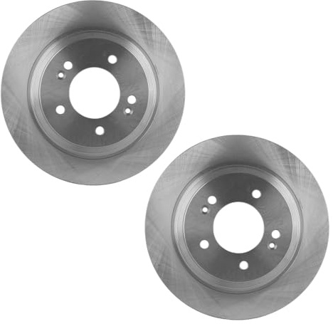 Replacement Rear Disc Brake Rotors Compatible with Kia Cadenza (V6 3.3L, With Electronic Parking Brake)