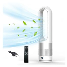 Ventilador Sin Aspas,Ventilador Aire Frio,Aire Acondicionado Portatil,Climatizador, Aire Acondicionado Portatil, Climatizador Portatil, Temporizador Con Mando a Distancia, Enfriador De Aire (A)