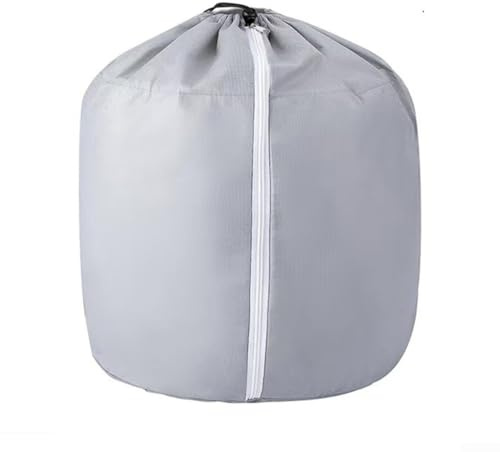 Funda térmica de protección vegetal para heladas invernales, bolsa de aluminio resistente con cremallera, escudo impermeable para árboles pequeños, arbustos, tomates, gris (65 x 70 cm)