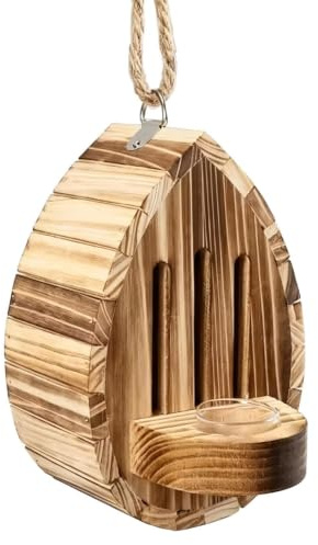 Maison À Papillons en Bois Refuge en Bois Naturel en Forme de Larme | Décoration de Jardin, Maison à Papillons Pour Utilisation En Cour, Prairie, , Patio, Balcon, Pelouse Et