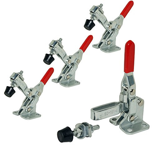 XRPAOWA 4 Pcs Vertical Hand Tool 101-A Quick-Release Toggle Clamp 110 lbs Holding Capacity Antislip