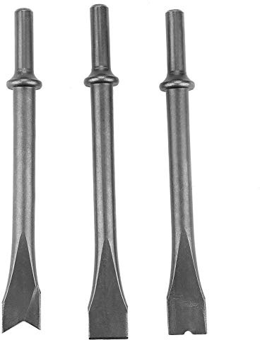 Broco Meißel Set, 3pcs Air Hammer Meißel Set extra lange Rundschaft Pneumatic Hammer Bit Set