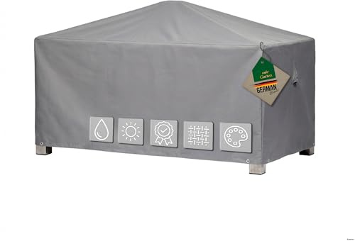 Mehr Garten Schutzhülle Gartentisch eckig 145x95x71 cm, 600D Oxford | wasserdicht, UV-beständig, reißfest und winterfest - robuste Abdeckung für Gartenmöbel mit Kordelzug für sicheren Halt