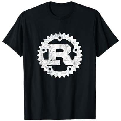 Camiseta desgastada con el Logotipo de Rust Programming Camiseta