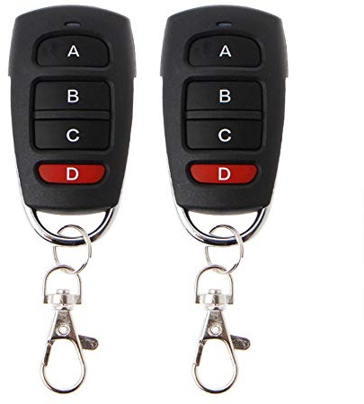 Lot de 2 télécommandes de rechange universelles pour porte de garage électrique 433 MHz