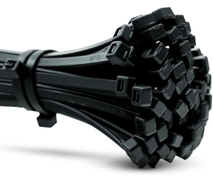 ERKO Bridas Plastico Negro 80 x 2,5 mm 100 unidades soporte para cables, Pequeño, Resistente a temperatura, Para Oficina, Hogar, Exteriores, al jardín