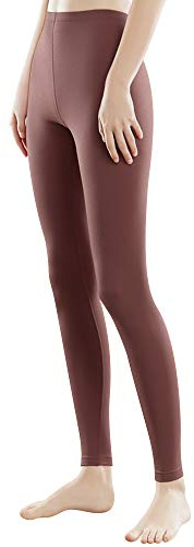 Libella Mujer Leggins Largos Deportivas Multicolor con Cintura de Altura Ajustado Hecho de algodón 4108 marrón M