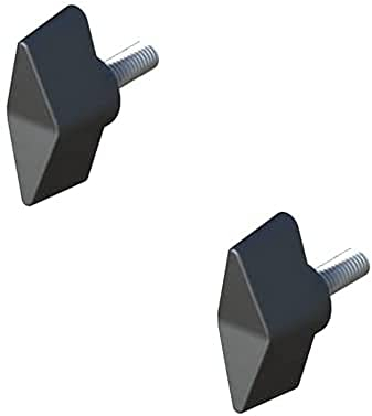 cyclingcolors Vite a Testa a Farfalla, Maniglia che Blocca la Barella, M6 x 50, Lotto di 2, Nero