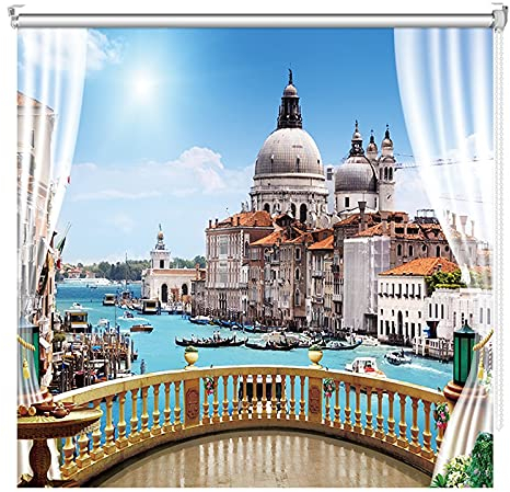 Rollo Verdunklungs Seitenzugrollo Ausgezeichnet Blackout Fenster Rollläden, Wasserdicht Gedrucktes Bild Rollos mit Fitting, 60cm / 80cm / 100cm / 120cm / 140cm Breite ( Size : 120x160cm(47.2x63.0) )