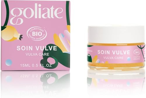 GOLIATE Baume Soin Vulve Bio, Crème Intime Femme Apaisante au Calendula Arnica - Élu Meilleur Produit BIO 2026, Certifié COSMOS ORGANIC Ecocert, Fabriqué en France (15 ml)