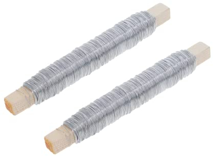 PRODIAMANT Bindedraht 2 Stück ø 0,7mm Stärke 35 Laufmeter pro Rolle hochwertiger Blumendraht zum Basteln und Binden legierter gewickelt leicht zu biegen