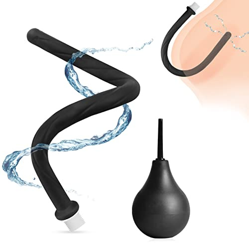 2-er Analdusche,410mm Einlauf zur Darmreinigung,2023 Neu Analdusche für Analverkehr,Klistier Analplug Buttplug,Einlauf Anal Plug,Anal dusche Analspielzeuge（A）
