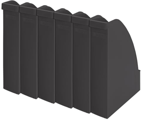 Leitz Stehsammler A4, 6er Pack, Blauer Engel, Recycle-Sortiment, Schwarz, 24765095