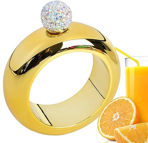 Lambo Pulsera petaca – 3,5 Oz Fun pulsera petaca – Bonita botella de pulsera para cumpleaños de baile, whisky, festivales de música