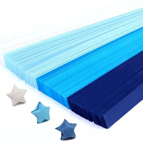 1080 Stück Sterne Papier Streifen Sternenpapierstreifen mit Farbverlauf Faltstern Papierstreifen Origami Faltpapier für Bastelarbeiten in der Schule, Feiertagsdekorationen