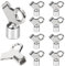 NQEUEPN 10uds Llave de Purga de Radiador, Llaves de Radiador de Metal Llave de Purga de Radiador Aleación de Cobre Aire de Ventilación Radiator Bleed Key para Radiador y Grifo Doméstico(Plata)