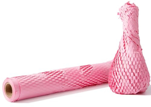Pink Wabenpapier Verpackungspapier Verpackungsmaterial für empfindliche Gegenstände Puffermaterial für den Versand natürliches Recyclingpapier Kraftpapiereinwickelpapier verwendet für Bastelarbeiten