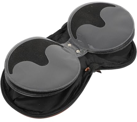 HOMOCONO Étui de Rangement CD pour Voiture Noir en PU, Fermeture Zippée | Poignée Pratique 1 Pièce Protège Plusieurs Disques , Motif à Carreaux Brodé