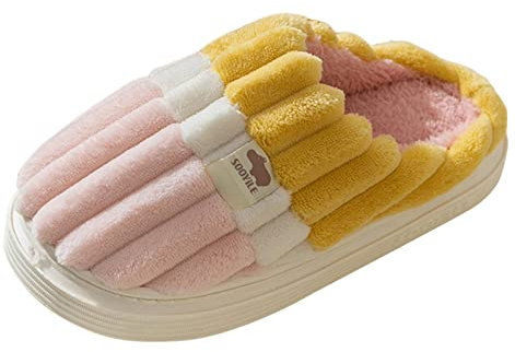 Paare Flache Winter Damen Warme Slip-On Hausschuhe Furry Keep Home Toe Schuhe Offene Damenhausschuhe Gastronomie Schuhe Damen rutschfest