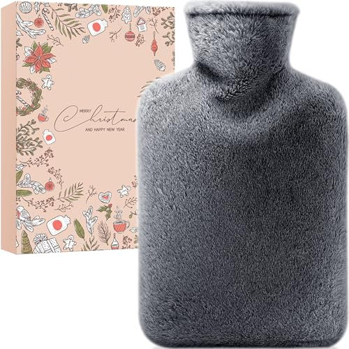 Nützliche Schöne Geschenke für Frauen Wärmflasche: Wärmflaschenbezug Flauschige Kuschelig Plüsch XXL Wärmflasche Hot Water Bottle Bag Thermophor, Wohlfühl Geschenke Ideen Frauen Mama Oma Weihnachten