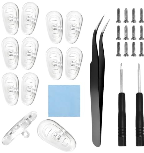HiCycle2 Lot de 6 plaquettes nasales en silicone souple améliorées en forme de goutte à visser (13 x 7 mm)